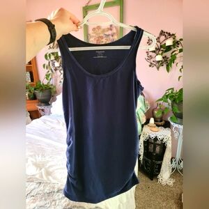 Motherhood Maternity Long Navy Tanktop